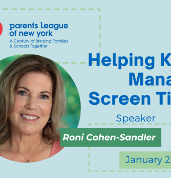 Dr. Roni to speak: The Parents League of New York